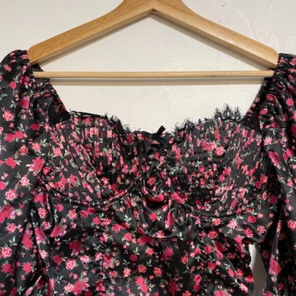 For Love & Lemons Women's Floral Bustier Mini Dress Size S NWT - Picture 3 of 14